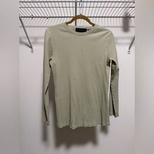 Apparalel Women's Long Sleeve Maternity Top - Sage Green Size Xl